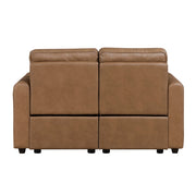 8368BRW-2A1PW* (4)Power Double Reclining Love Seat with Rounded Track Arms - 8368BRW-2A1PW*