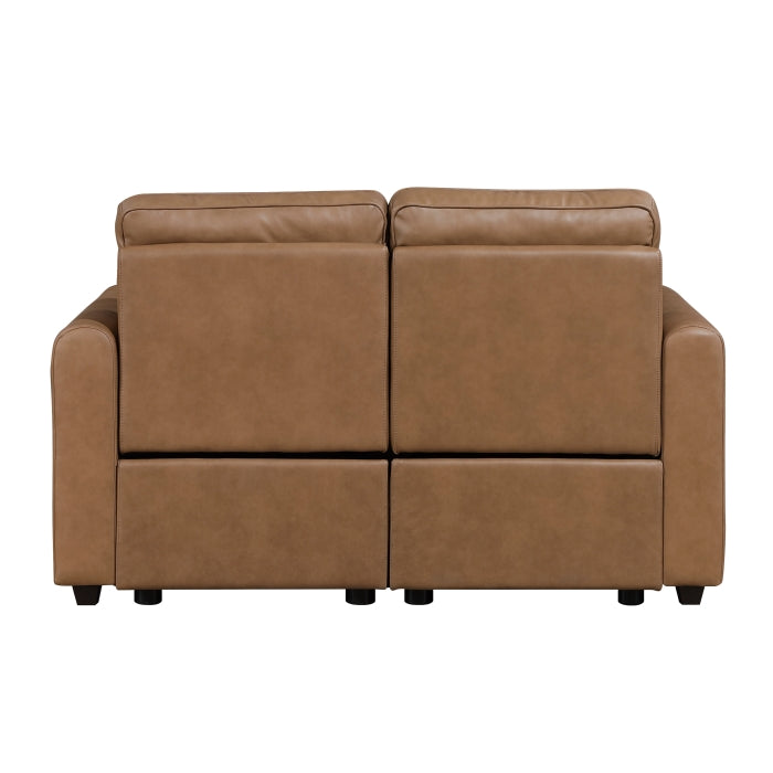 8368BRW-2A1PW* (4)Power Double Reclining Love Seat with Rounded Track Arms - 8368BRW-2A1PW*
