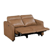 8368BRW-2A1PW* (4)Power Double Reclining Love Seat with Rounded Track Arms - 8368BRW-2A1PW*