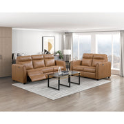 8368BRW-2A1PW* (4)Power Double Reclining Love Seat with Rounded Track Arms - 8368BRW-2A1PW*