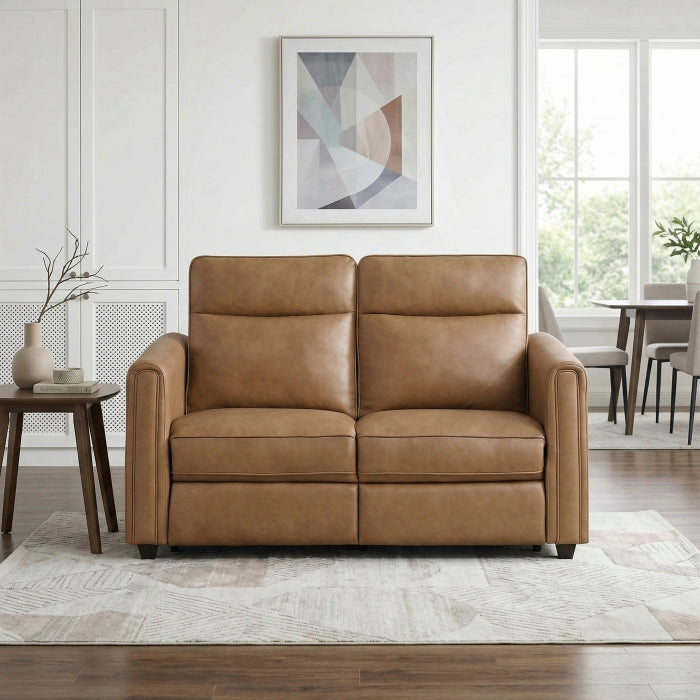 8368BRW-2A1PW* (4)Power Double Reclining Love Seat with Rounded Track Arms - 8368BRW-2A1PW*