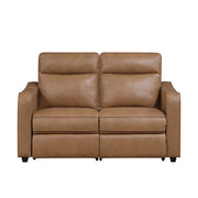 8368BRW-2A2PW* (4)Power Double Reclining Love Seat with Curved Track Arms - 8368BRW-2A2PW*