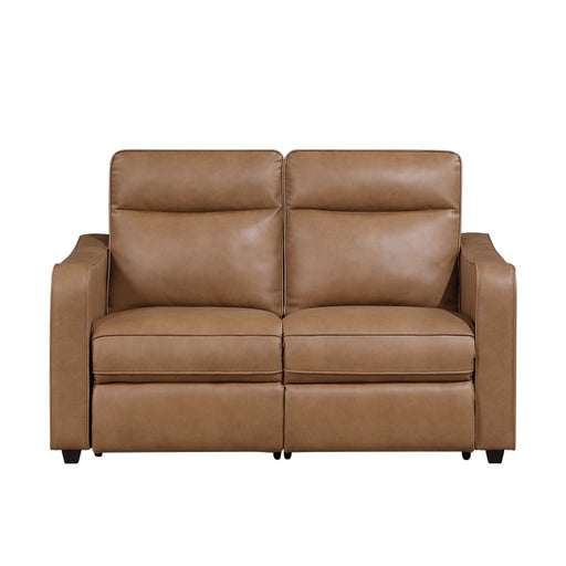 8368BRW-2A2PW* (4)Power Double Reclining Love Seat with Curved Track Arms - 8368BRW-2A2PW*