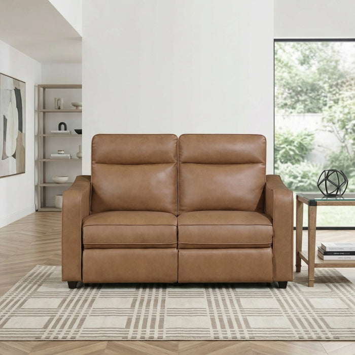 8368BRW-2A2PW* (4)Power Double Reclining Love Seat with Curved Track Arms - 8368BRW-2A2PW*