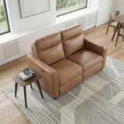 8368BRW-2A2PW* (4)Power Double Reclining Love Seat with Curved Track Arms - 8368BRW-2A2PW*