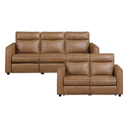 8368BRW*2PWA1 2pc Set: Sofa, Love (Power) - 8368BRW*2PWA1