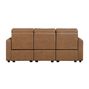 8368BRW-3A1PW* (5)Power Double Reclining Sofa with Rounded Track Arms - 8368BRW-3A1PW*
