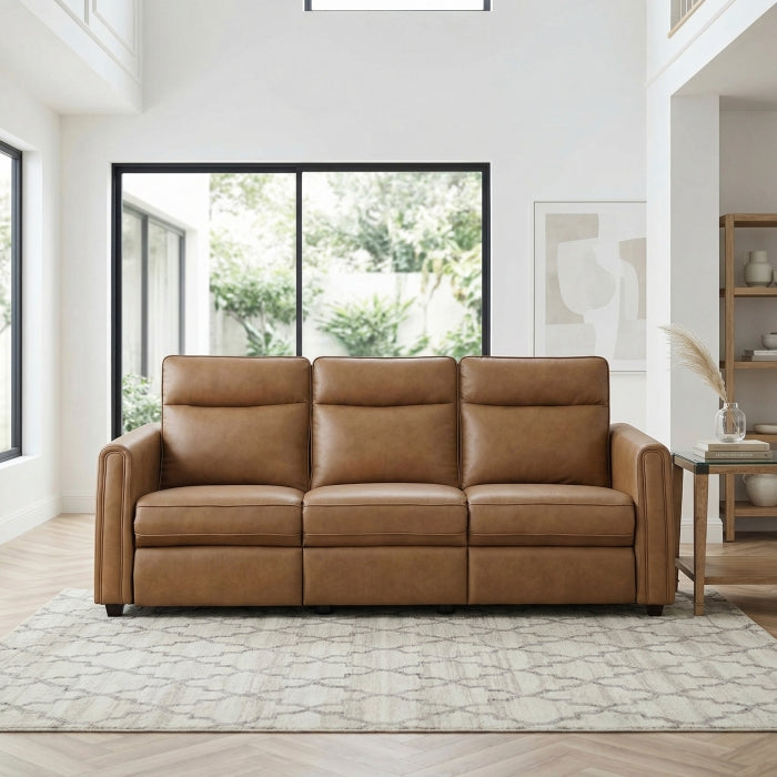 8368BRW-3A1PW* (5)Power Double Reclining Sofa with Rounded Track Arms - 8368BRW-3A1PW*