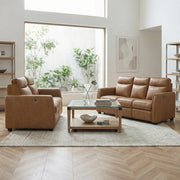 8368BRW-3A1PW* (5)Power Double Reclining Sofa with Rounded Track Arms - 8368BRW-3A1PW*