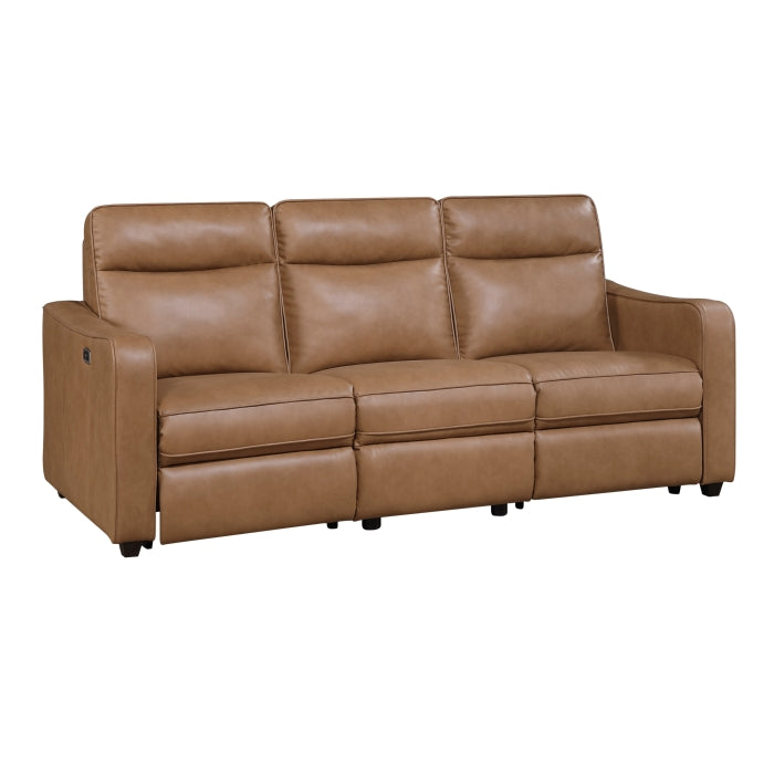 8368BRW-3A2PW* (5)Power Double Reclining Sofa with Curved Track Arms - 8368BRW-3A2PW*