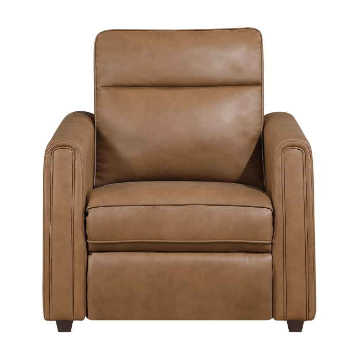 8368BRW-A1PW Power Reclining Chair with Rounded Track Arms - 8368BRW-A1PW