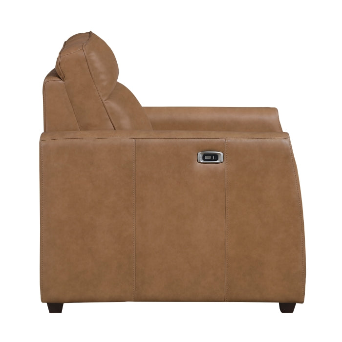 8368BRW-A1PW Power Reclining Chair with Rounded Track Arms - 8368BRW-A1PW