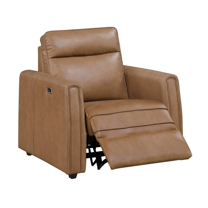 8368BRW-A1PW Power Reclining Chair with Rounded Track Arms - 8368BRW-A1PW