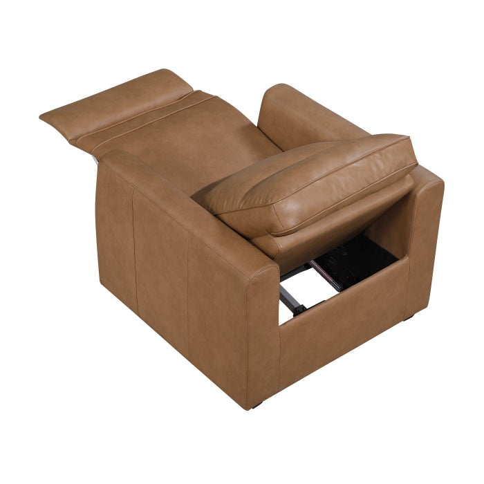 8368BRW-A1PW Power Reclining Chair with Rounded Track Arms - 8368BRW-A1PW