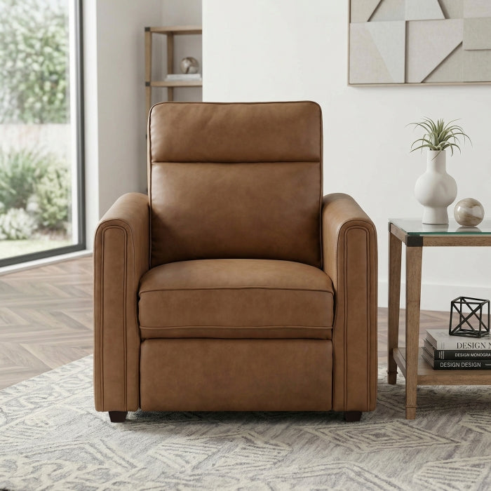 8368BRW-A1PW Power Reclining Chair with Rounded Track Arms - 8368BRW-A1PW