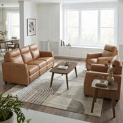 8368BRW-A1PW Power Reclining Chair with Rounded Track Arms - 8368BRW-A1PW