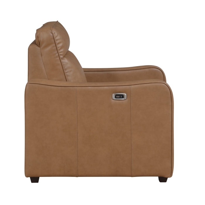 8368BRW-A2PW Power Reclining Chair with Curved Track Arms - 8368BRW-A2PW