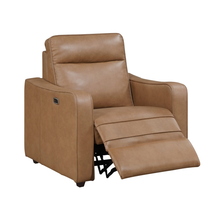 8368BRW-A2PW Power Reclining Chair with Curved Track Arms - 8368BRW-A2PW
