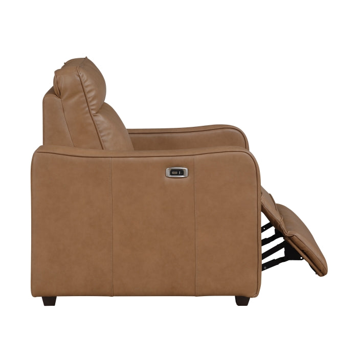 8368BRW-A2PW Power Reclining Chair with Curved Track Arms - 8368BRW-A2PW
