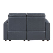 8368NVY-2A1PW* (4)Power Double Reclining Love Seat with Rounded Track Arms - 8368NVY-2A1PW*