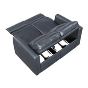 8368NVY-2A1PW* (4)Power Double Reclining Love Seat with Rounded Track Arms - 8368NVY-2A1PW*