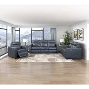 8368NVY-2A1PW* (4)Power Double Reclining Love Seat with Rounded Track Arms - 8368NVY-2A1PW*