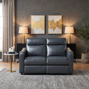 8368NVY-2A2PW* (4)Power Double Reclining Love Seat with Curved Track Arms - 8368NVY-2A2PW*