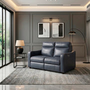 8368NVY-2A2PW* (4)Power Double Reclining Love Seat with Curved Track Arms - 8368NVY-2A2PW*