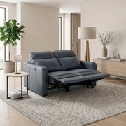 8368NVY-2A2PW* (4)Power Double Reclining Love Seat with Curved Track Arms - 8368NVY-2A2PW*