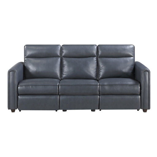 8368NVY-3A1PW* (5)Power Double Reclining Sofa with Rounded Track Arms - 8368NVY-3A1PW*