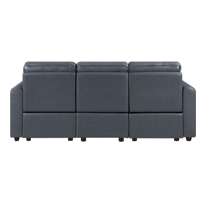 8368NVY-3A1PW* (5)Power Double Reclining Sofa with Rounded Track Arms - 8368NVY-3A1PW*