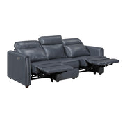 8368NVY-3A1PW* (5)Power Double Reclining Sofa with Rounded Track Arms - 8368NVY-3A1PW*