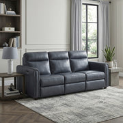 8368NVY-3A1PW* (5)Power Double Reclining Sofa with Rounded Track Arms - 8368NVY-3A1PW*