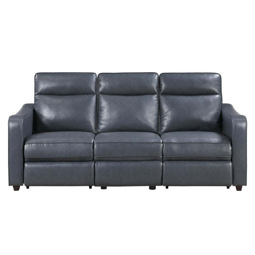 8368NVY-3A2PW* (5)Power Double Reclining Sofa with Curved Track Arms - 8368NVY-3A2PW*