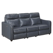 8368NVY-3A2PW* (5)Power Double Reclining Sofa with Curved Track Arms - 8368NVY-3A2PW*