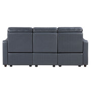 8368NVY-3A2PW* (5)Power Double Reclining Sofa with Curved Track Arms - 8368NVY-3A2PW*