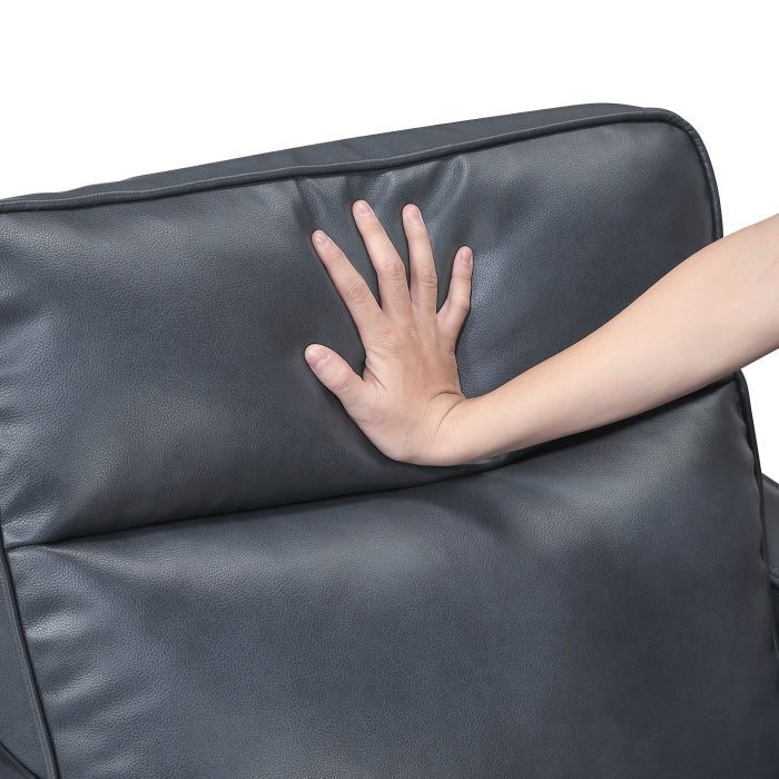 8368NVY-3A2PW* (5)Power Double Reclining Sofa with Curved Track Arms - 8368NVY-3A2PW*