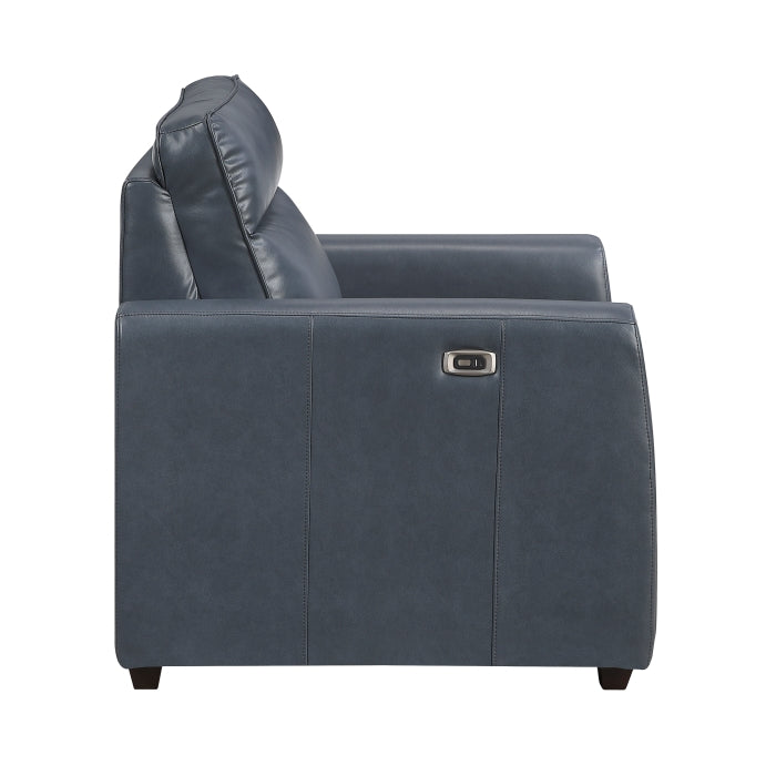 8368NVY-A1PW Power Reclining Chair with Rounded Track Arms - 8368NVY-A1PW