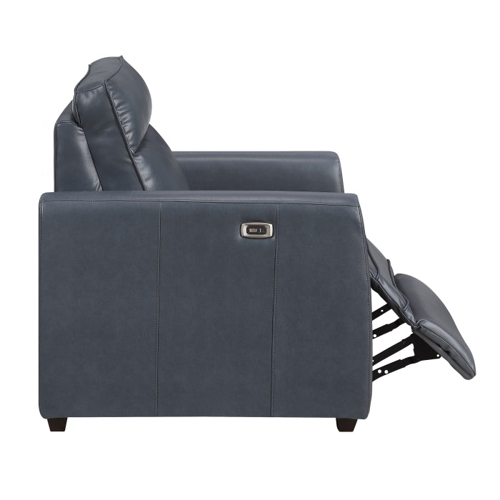 8368NVY-A1PW Power Reclining Chair with Rounded Track Arms - 8368NVY-A1PW