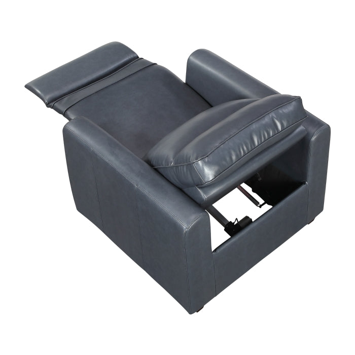 8368NVY-A1PW Power Reclining Chair with Rounded Track Arms - 8368NVY-A1PW