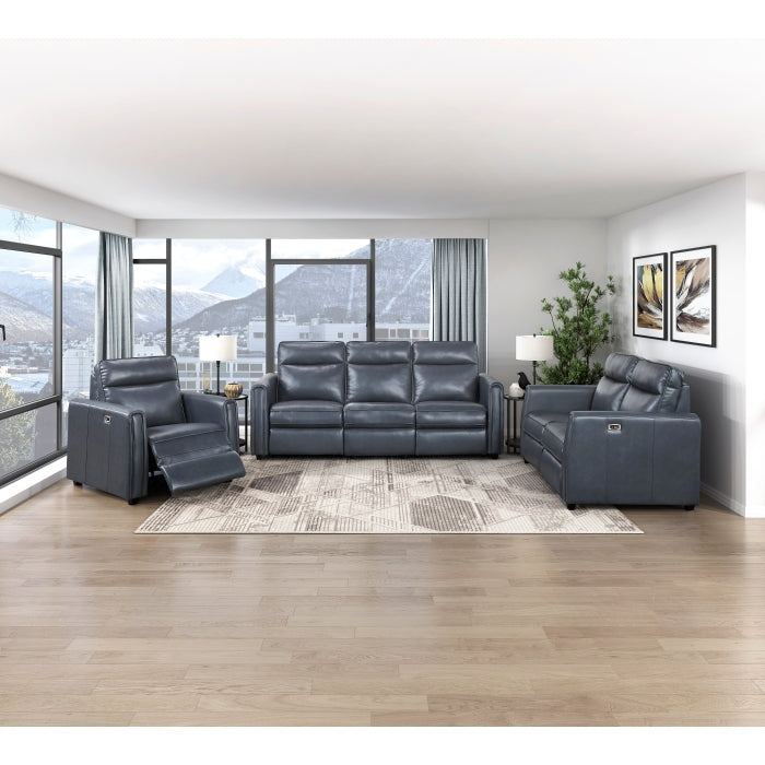 8368NVY-A1PW Power Reclining Chair with Rounded Track Arms - 8368NVY-A1PW