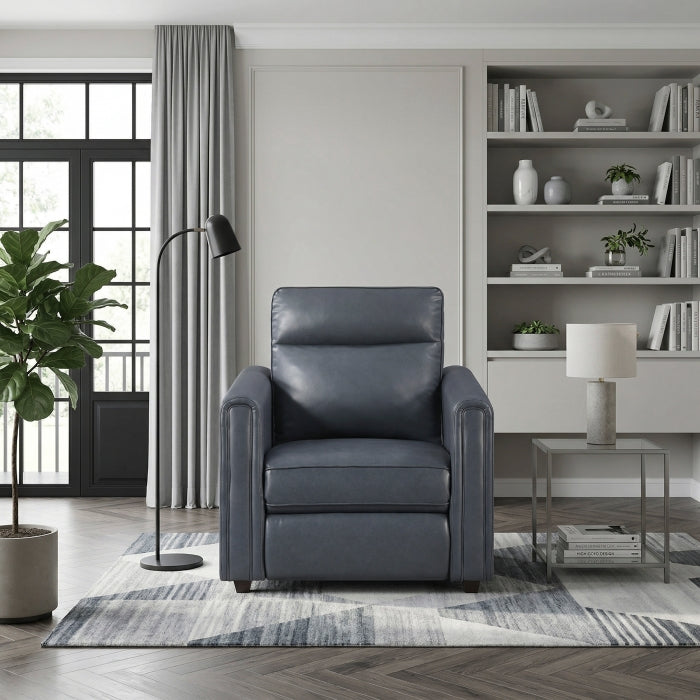 8368NVY-A1PW Power Reclining Chair with Rounded Track Arms - 8368NVY-A1PW