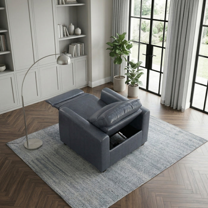 8368NVY-A1PW Power Reclining Chair with Rounded Track Arms - 8368NVY-A1PW