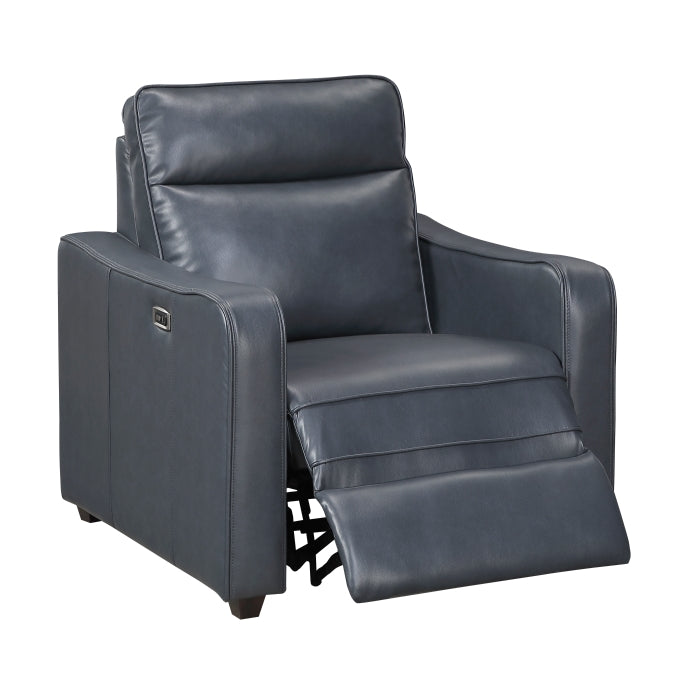 8368NVY-A2PW Power Reclining Chair with Curved Track Arms - 8368NVY-A2PW