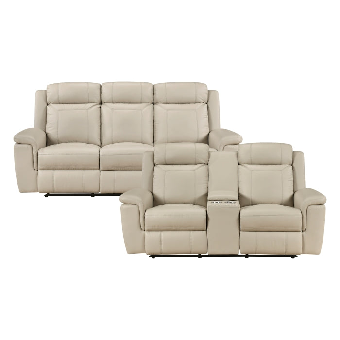 8379BEG*2 2pc Set: Sofa, Love - 8379BEG*2