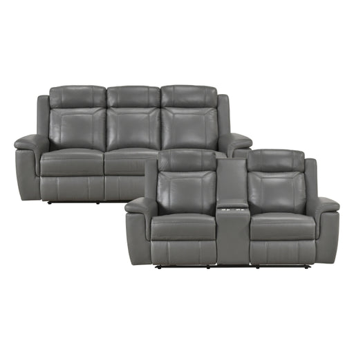 8379DGY*2 2pc Set: Sofa, Love - 8379DGY*2