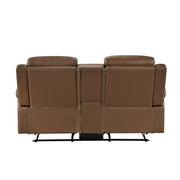 8379TBR-2 Double Reclining Love Seat with Center Console and Receptacles - 8379TBR-2