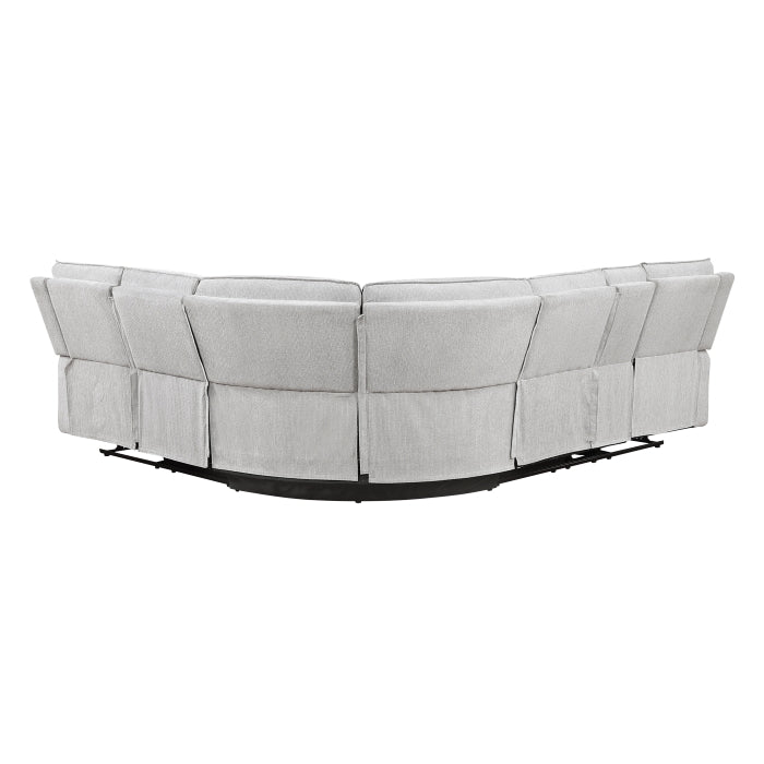 8406GY*SC (3)3-Piece Reclining Sectional with Left Console - 8406GY*SC
