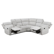 8406GY*SC (3)3-Piece Reclining Sectional with Left Console - 8406GY*SC