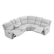8406GY*SC (3)3-Piece Reclining Sectional with Left Console - 8406GY*SC
